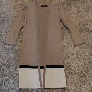 The Limited Beige and Black Long Cardigan